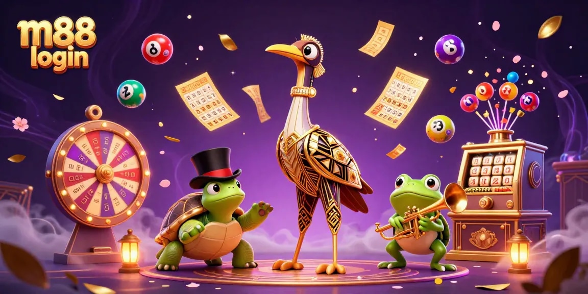 Experience m88 login with exciting animated characters and vibrant gambling elements