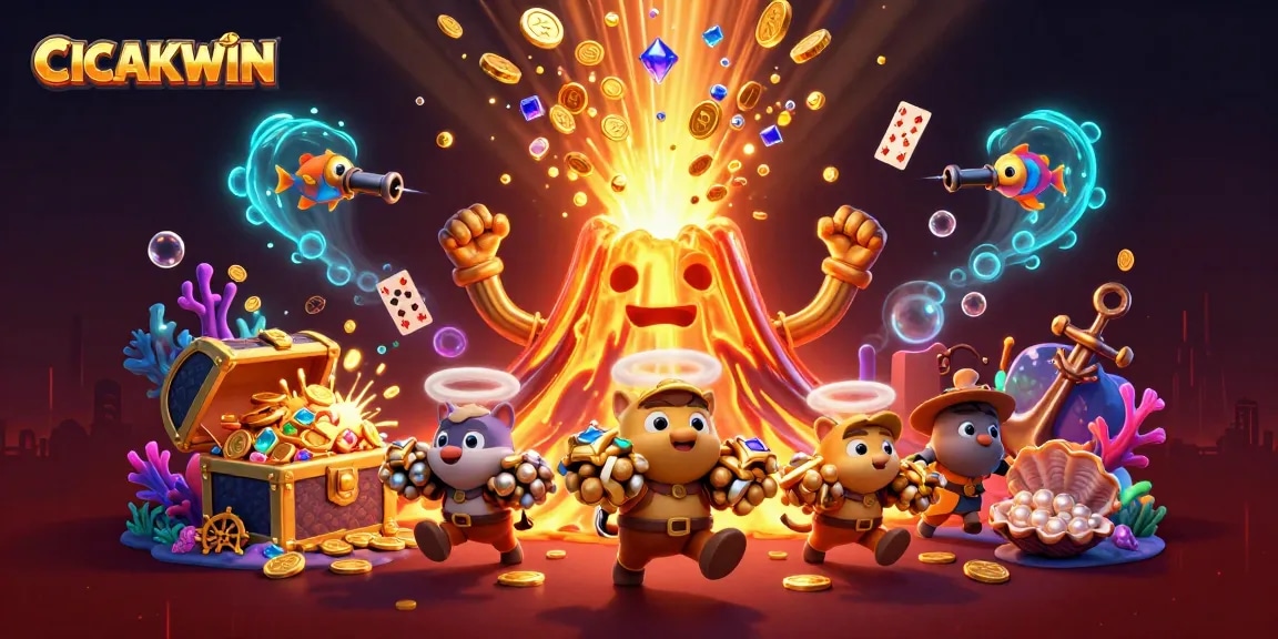 CICAKWIN invites players to experience vast treasures amidst stunning casino gameplay.