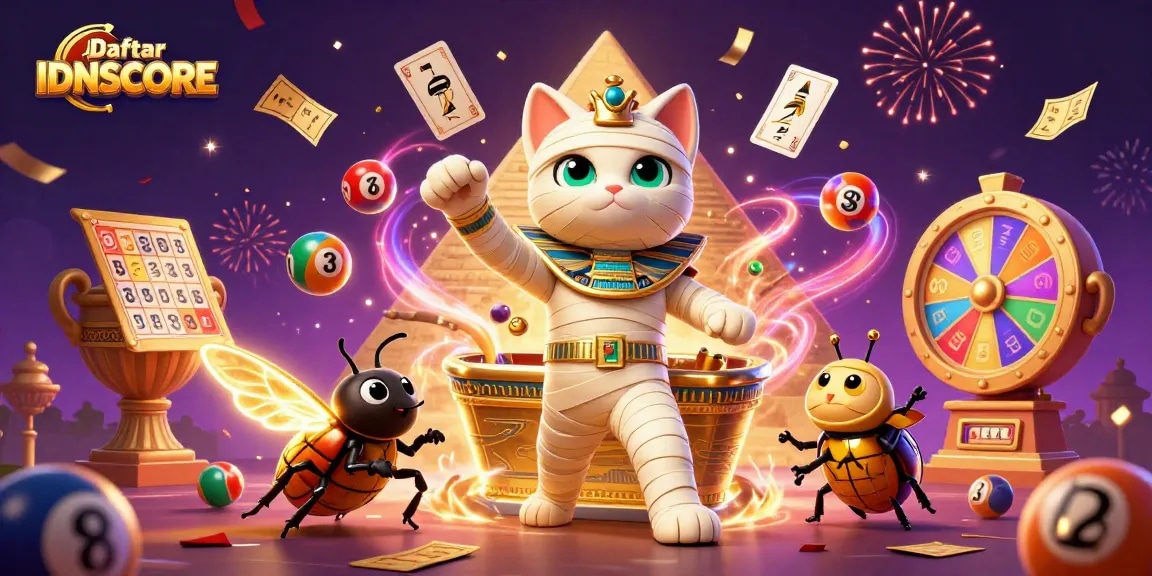 Play and win exciting games at Daftar IDNSCORE with vibrant lottery balls and animated prizes.