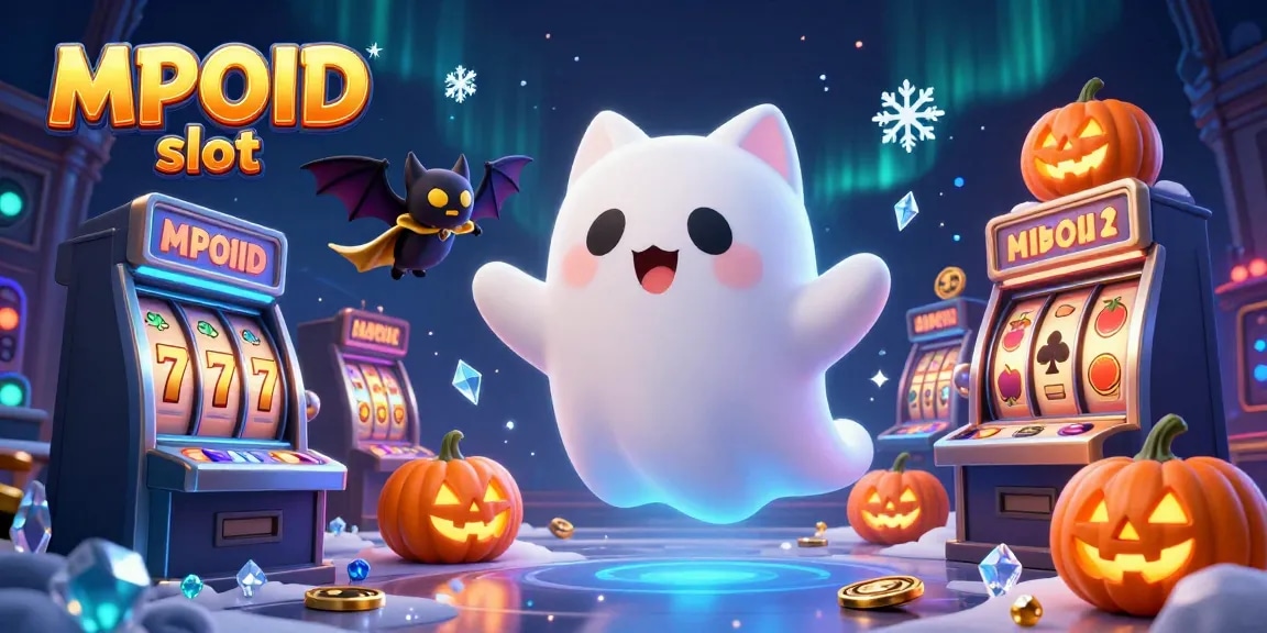 Experience the thrill of MPOID slot with vibrant characters and dynamic casino elements in this rich 3D illustration.