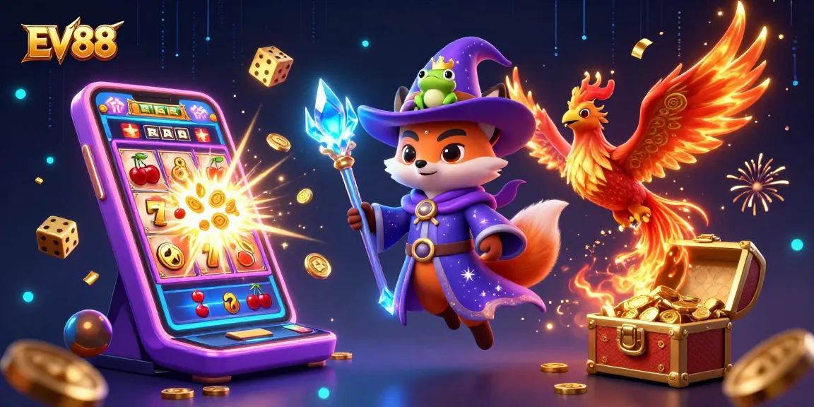 Experience thrilling wins with EV88's exciting games and dazzling jackpots in a vibrant casino scene.