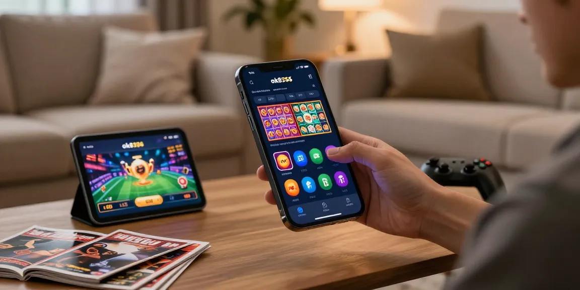 Engaging user experience on nhà cái ok8386 gambling platform displayed on smartphone, showcasing sports betting and game interfaces.