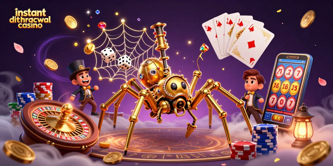 Experience the thrill at an instant withdrawal casino with vivid steampunk characters and dynamic casino elements.