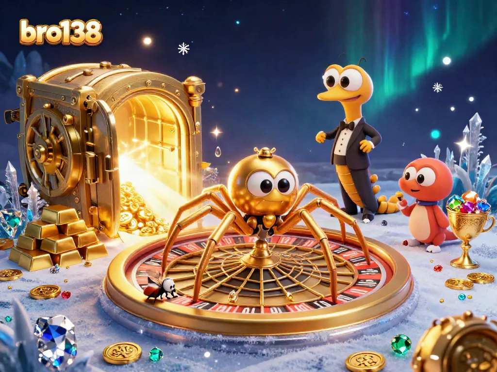 Experience thrilling bets with bro138 at a captivating casino illustration filled with excitement.
