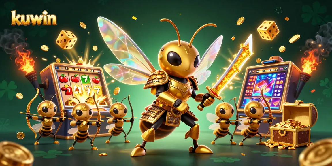 Engage with kuwin's thrilling gaming atmosphere featuring samurai bees and jackpot excitement.