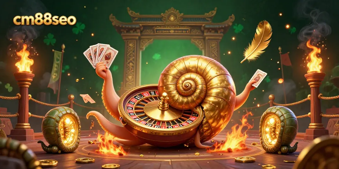 Experience the excitement of cm88seo with a giant nautilus roulette wheel surrounded by glowing companions and vibrant casino elements.