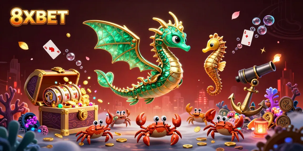 Experience the excitement of 8XBET with vibrant casino themes and immersive underwater adventure.