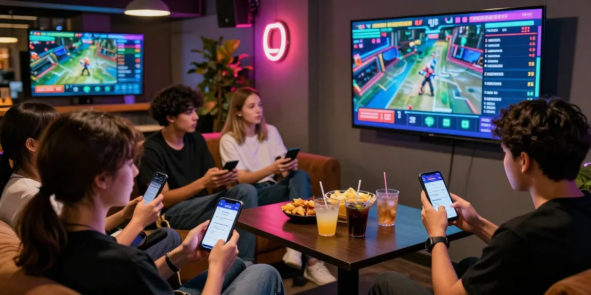 Exciting live betting at esportiva bet online event with young adults enjoying esports games.