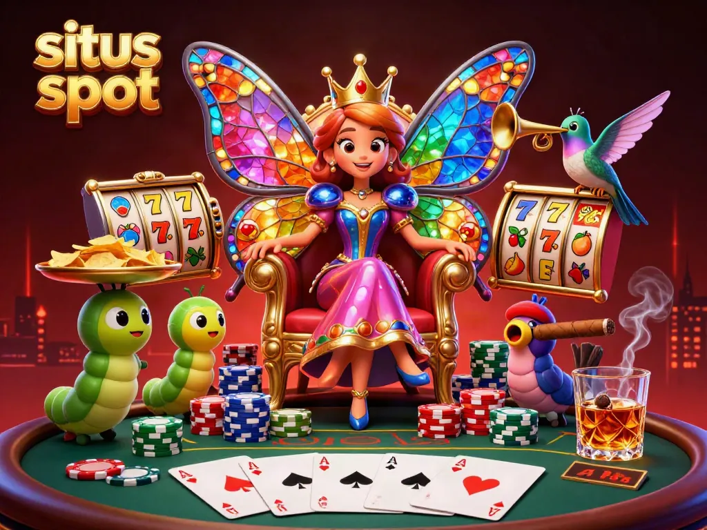 Engage in exciting situs slot action with colorful spinning reels and vibrant 3D characters.