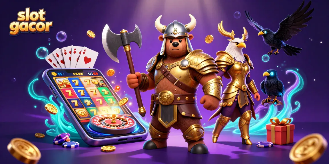 Experience slot gacor thrills with Viking bear, Valkyrie eagle, and dynamic gaming elements.