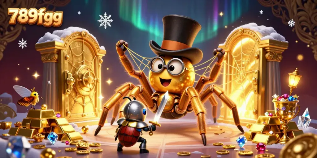 Engage in thrilling adventures at 789f gg with our vibrant casino world illustration showcasing treasures and creatures.
