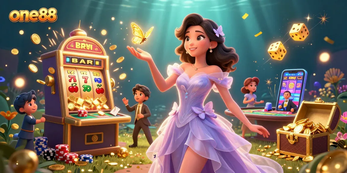 Experience the excitement of one88 casino with vibrant slots and captivating gaming elements.