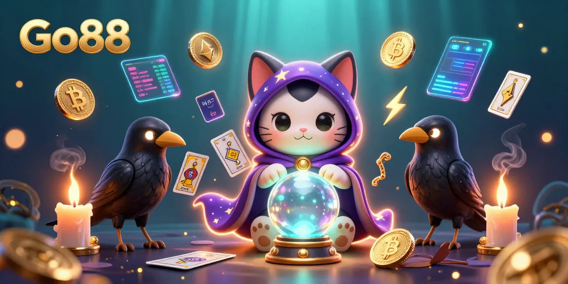 Engage with Go88's vibrant gaming universe featuring mystical characters and cryptocurrency elements.