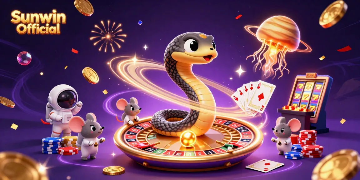 Experience dynamic gameplay at Sunwin Official with vibrant casino-themed characters and elements.