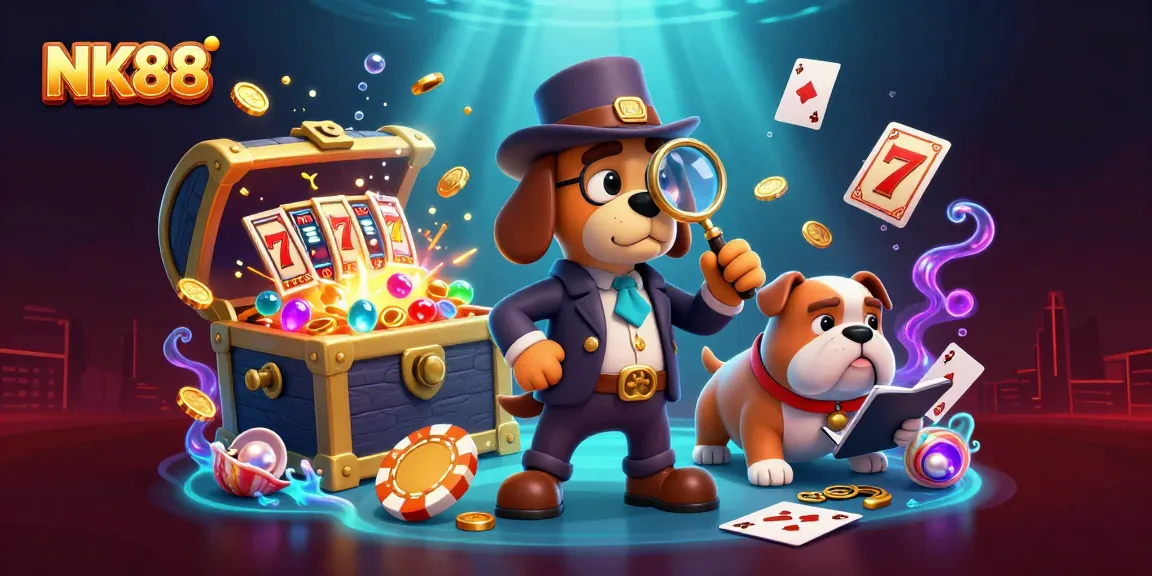 Navigating NK88's vibrant casino world filled with treasures and exciting slots.