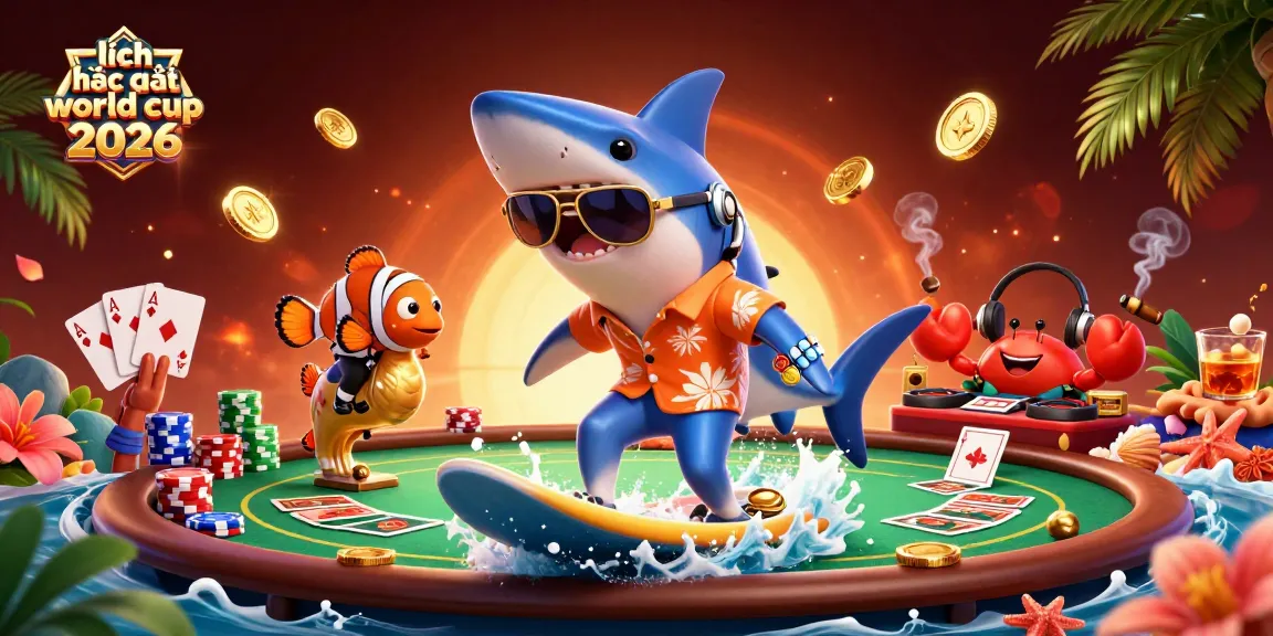 Experience the excitement of lịch thi đấu world cup 2026 with a dynamic casino-inspired scene featuring playful characters.